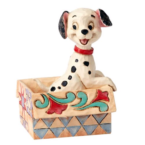 Disney Traditions 101 Dalmatians Lucky in a Box Mini Statue